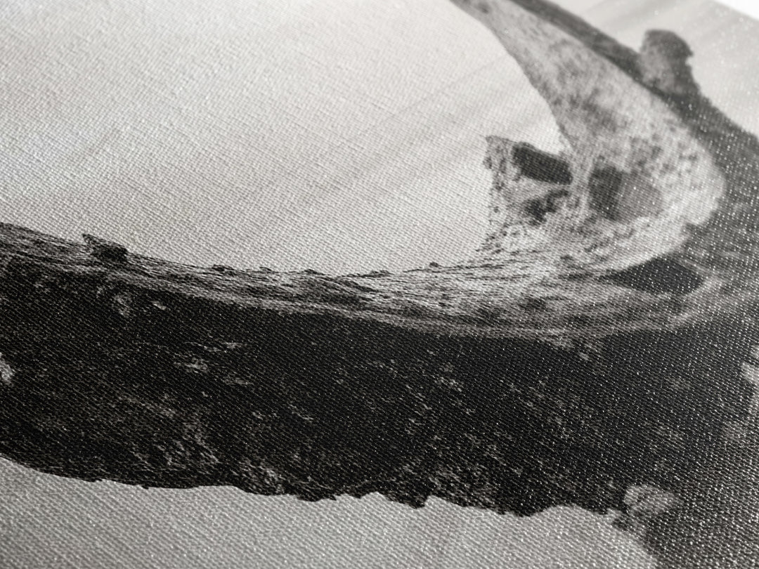 Coastal Shipwreck, Moody Beach, Driftwood Aesthetic, Minimalist Seascape, Canvas Print, Nautical Wall Art, Bathroom Decor, Ocean Art