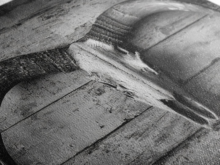 Bull Skull, Rustic Horns, Western Cabin Decor, Weathered Wood, Framed Canvas Print, Farmhouse Wall Art, Cowboy Office Decor, Rustic Wall Art