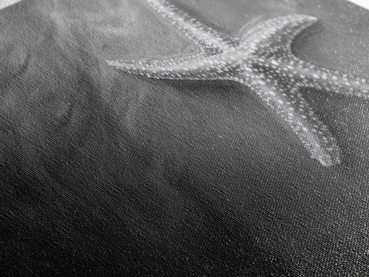 Ocean Starfish, Seashore Calm, Coastal Nature Print, Beach Zen Decor, Framed Canvas Print, Minimalist Bathroom Art, Ocean Wall Piece