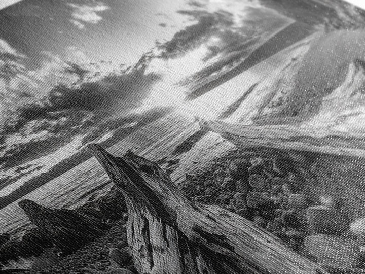 Driftwood Coastline, Rocky Beach Sunset, Nature Wall Art, Framed Canvas Print, Rustic Lake House Decor, Fall Coastal Aesthetic