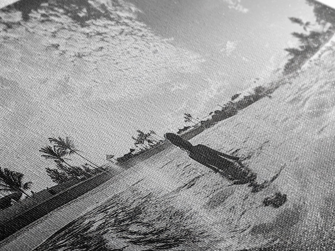 Beach Day, Ocean Kids, Sunny Horizon, Coastal Life, Framed Canvas Print, summer nursery wall art, cheerful beach print, family beach art