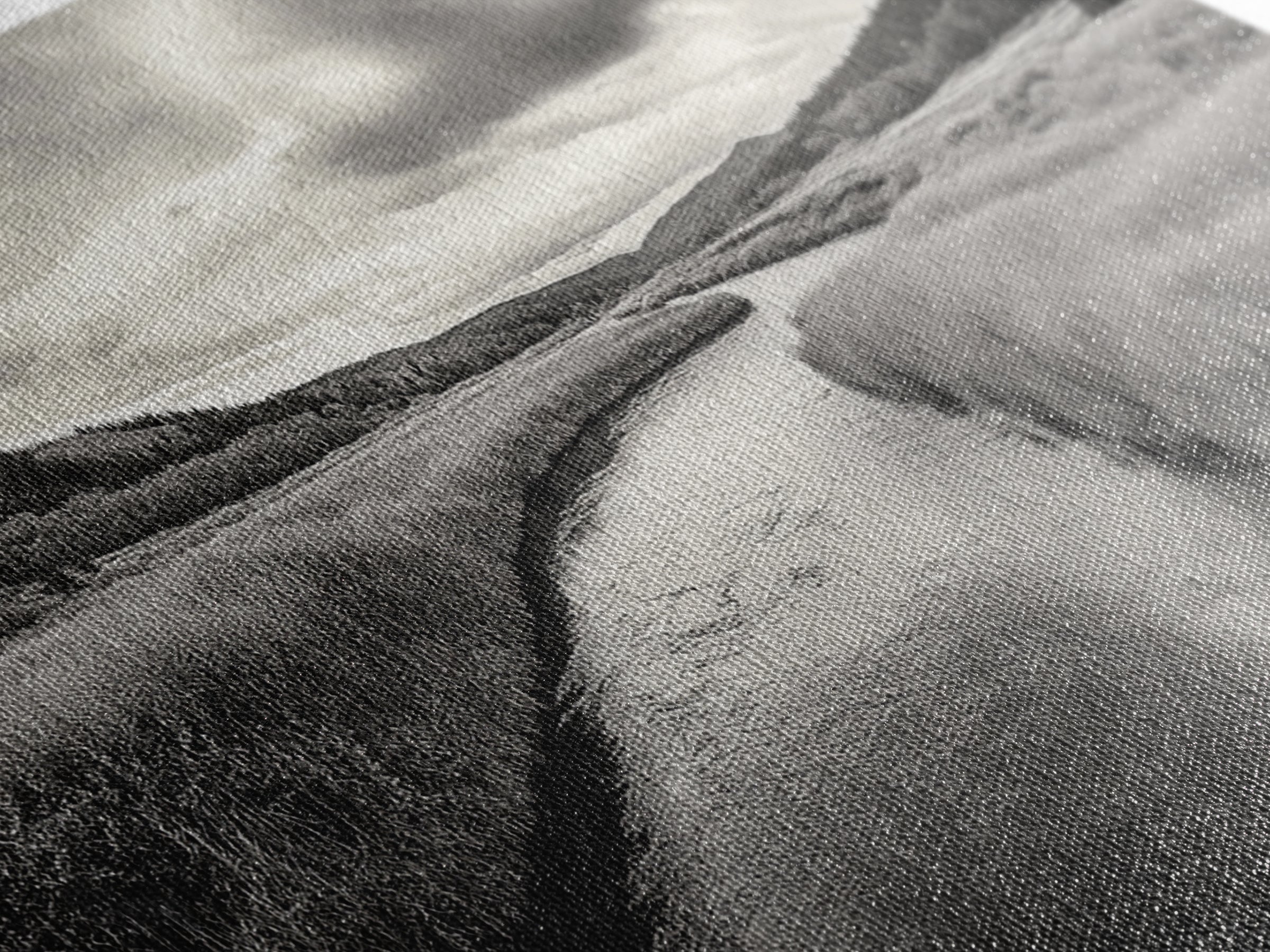 River Valley, Flowing Stream, Grassy Hills, Wilderness Calm, Framed Canvas Print, rustic home decor, Fall art, cabin wall landscape print