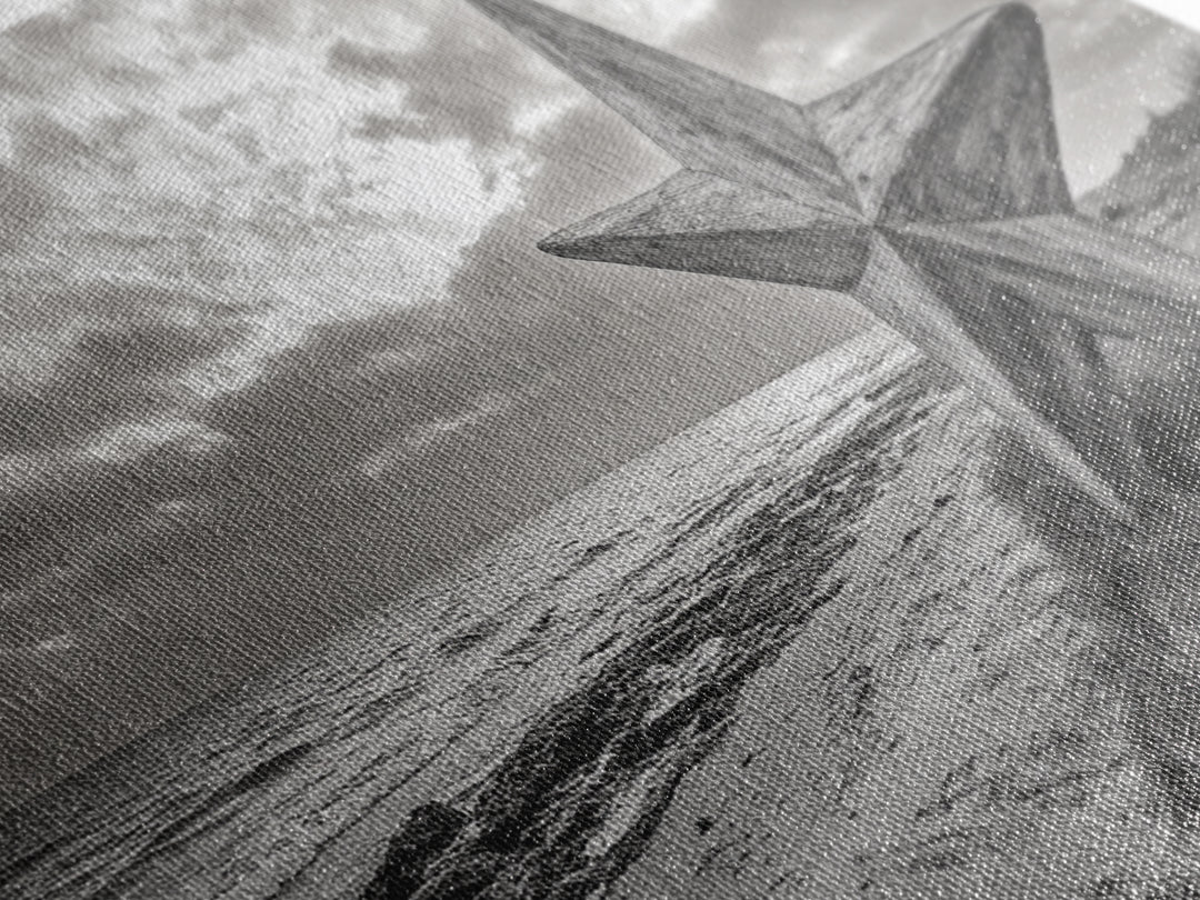 Beach Star, Weathered Wood, Coastal Symbol, Canvas Print, Rustic Seaside Wall Art, Fall Decor, Entryway Or Nautical Living Room Style