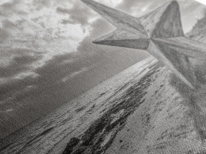 Beach Star, Weathered Wood, Coastal Symbol, Canvas Print, Rustic Seaside Wall Art, Fall Decor, Entryway Or Nautical Living Room Style