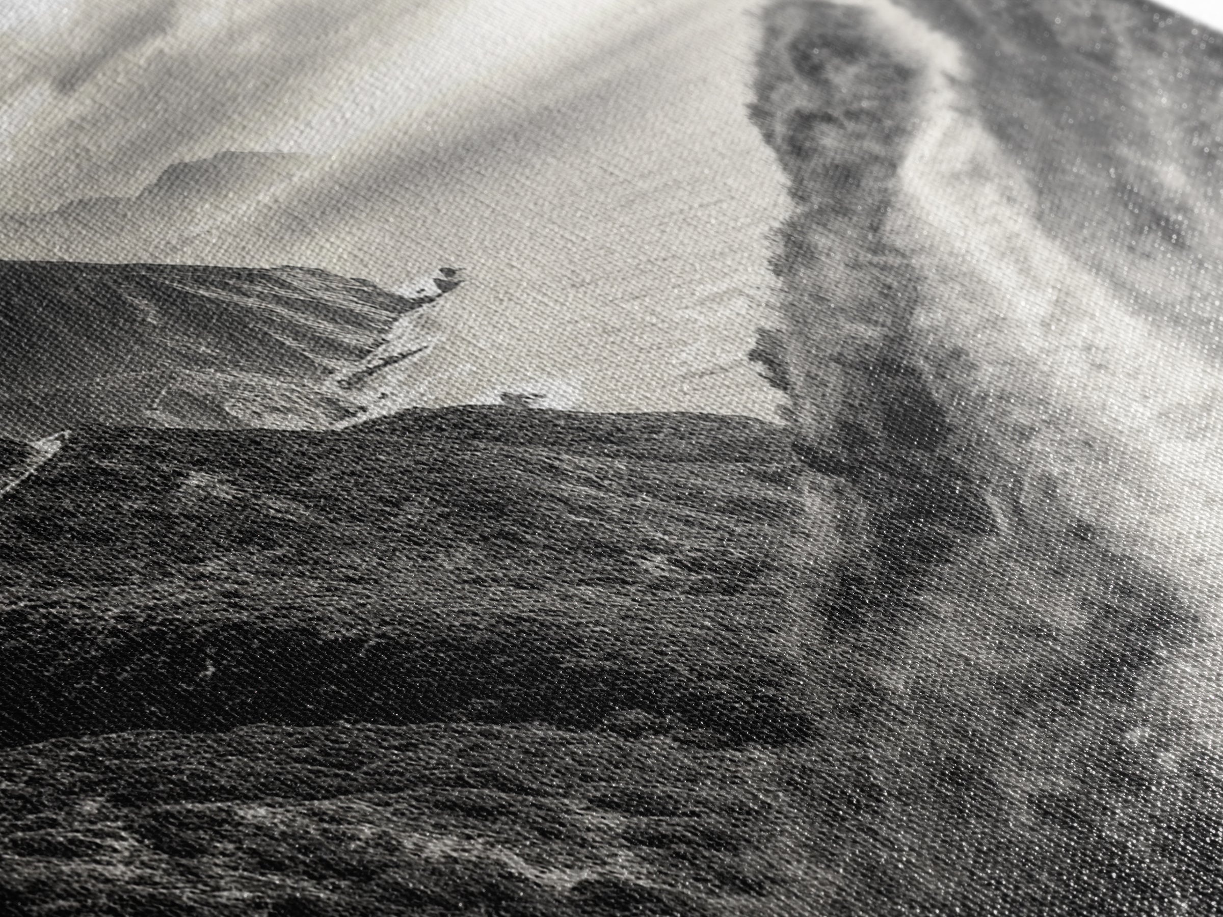 Cliffside Trail Path, Coastal Hiking Print, Rugged Ocean View, Nature Adventure Wall Art, Rustic Modern Decor, Framed Canvas Print