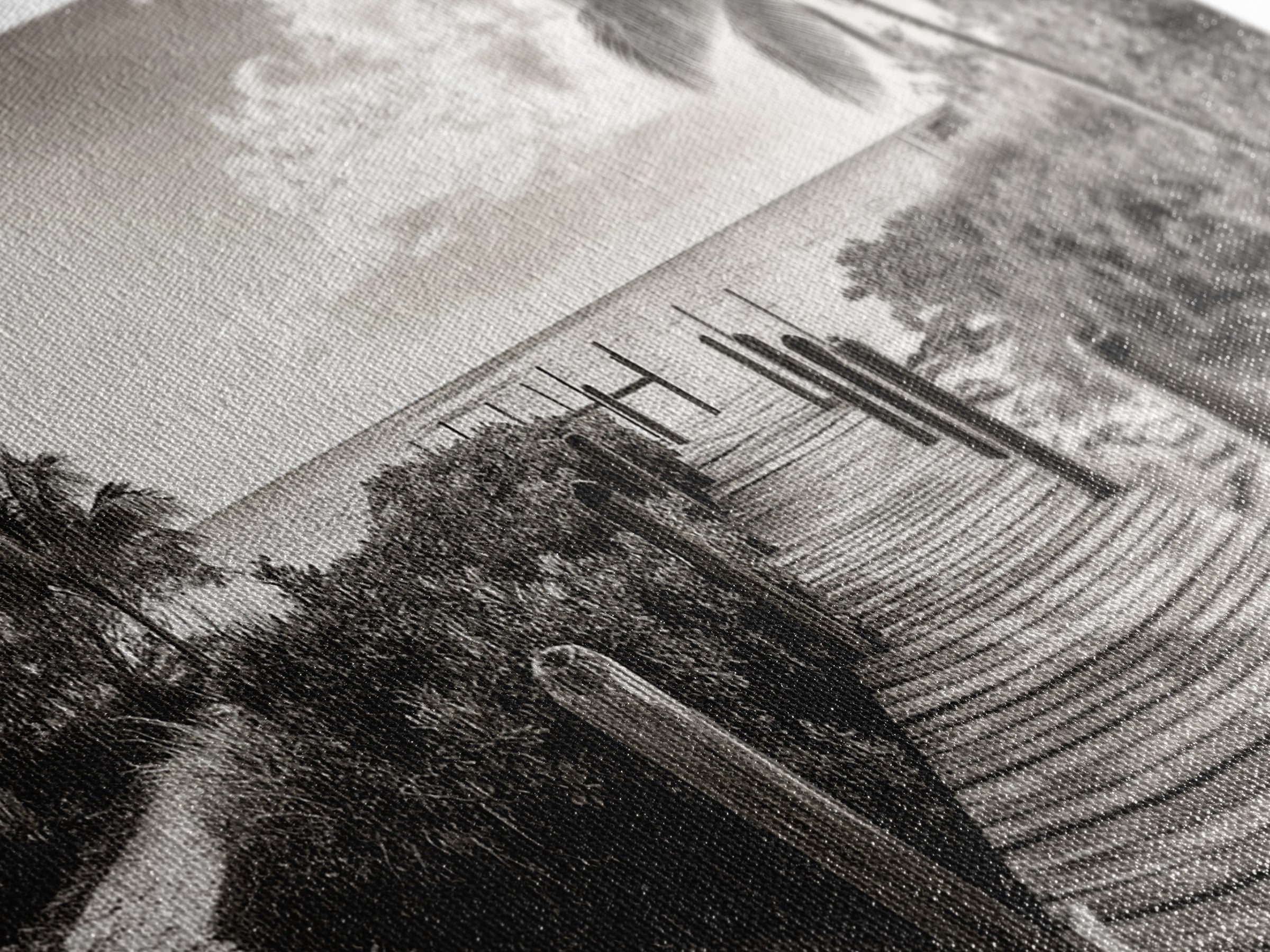 Beach Path, Coastal Dock, Tropical Palms, Canvas Print, Vacation Vibes, Boho Seaside Decor, Bathroom Wall Art, Nautical Island Landscape