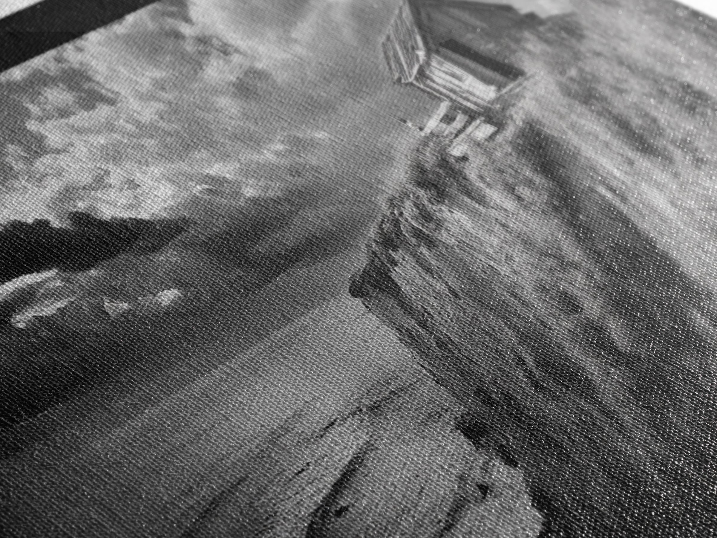 Cliff Cabin, Stormy Coast, Ocean Bluff, Dramatic Skies, Canvas Print, Moody Nature Art, Living Room Accent, Fall Season Decor