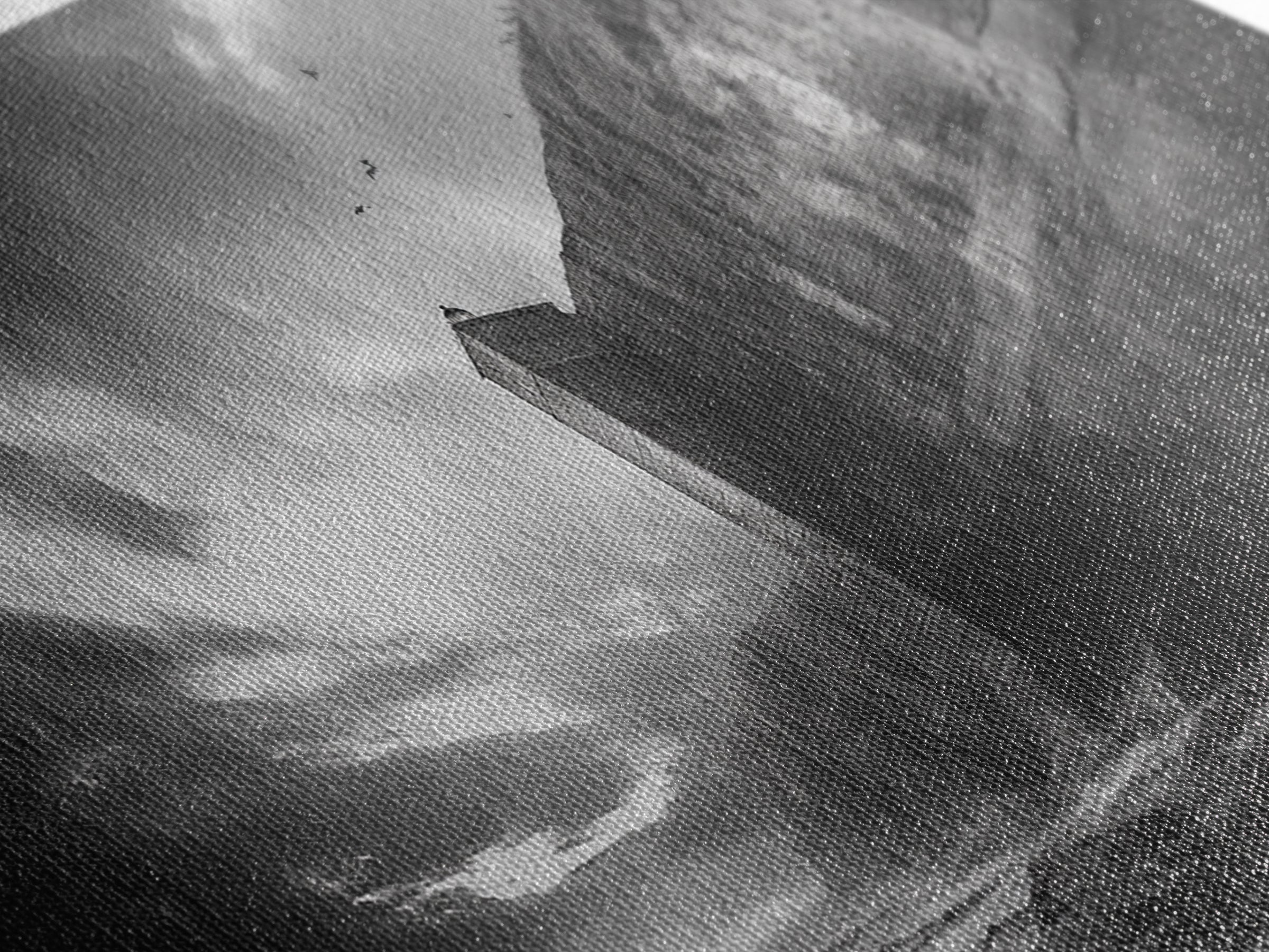 Cliff Lighthouse, Dramatic Sky, Seaside Tower, Ocean Mood, Canvas Print, Gothic Wall Art, Study Decor, Moody Coastal Artwork