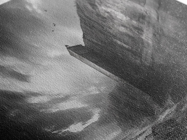 Cliff Lighthouse, Dramatic Sky, Seaside Tower, Ocean Mood, Canvas Print, Gothic Wall Art, Study Decor, Moody Coastal Artwork