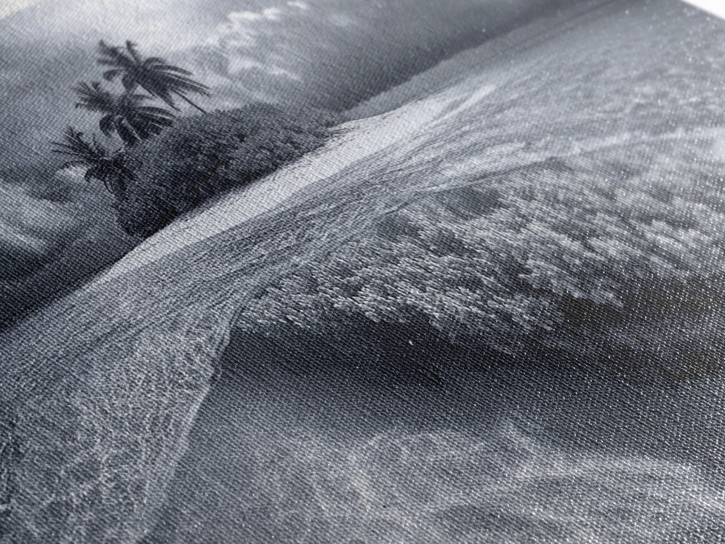 Coral Island, Tropical Ocean, Underwater Reef, Clear Sea, Framed Canvas Print, Beach House Art, Coastal Living Room Decor, Office Wall Decor