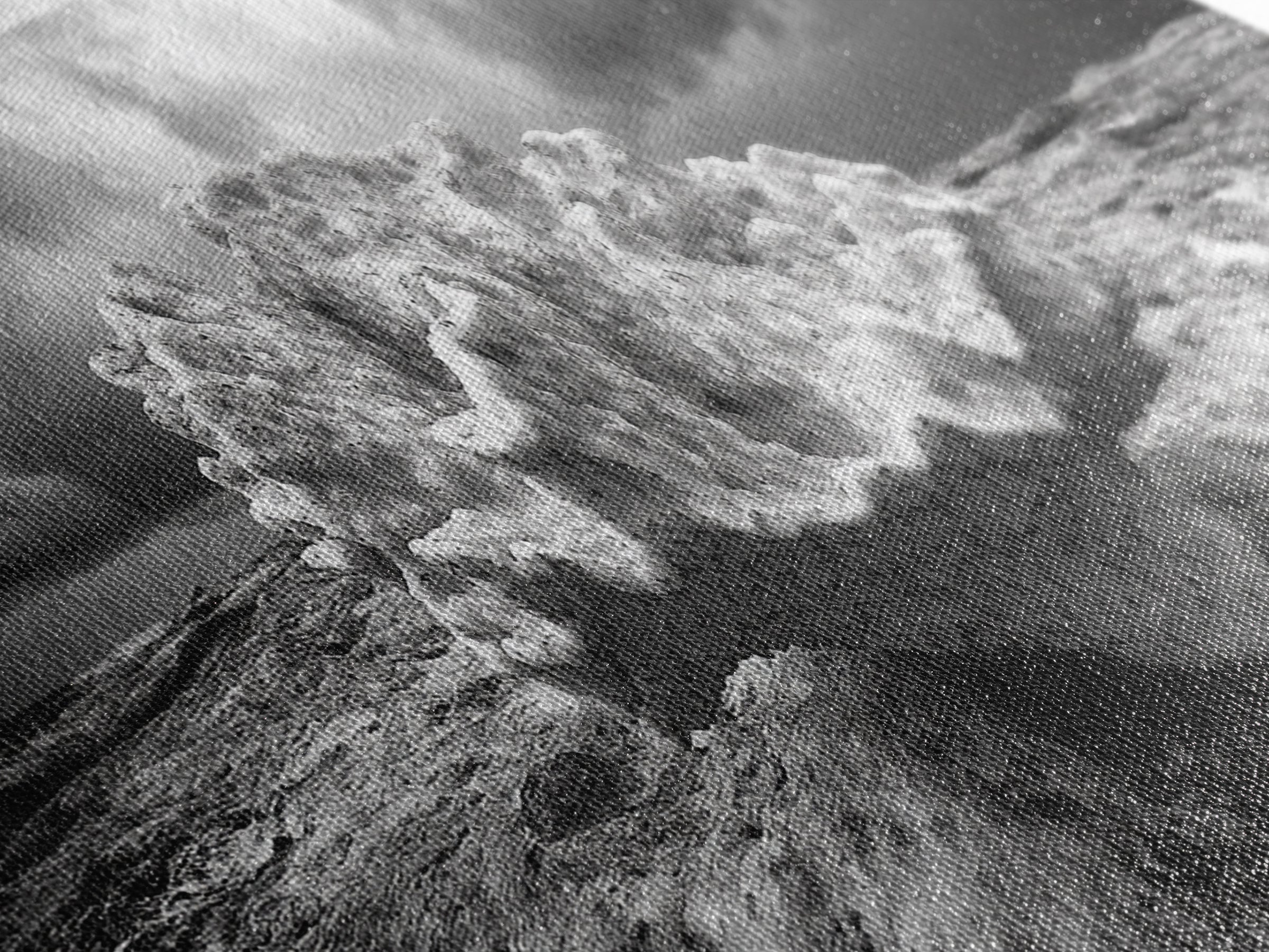 Coral Texture, Ocean Storm, Dramatic Sky, Sea Fossil, Framed Canvas Print, Coastal Nature Art, Fall Entryway Wall Decor, Cabin Wall Art