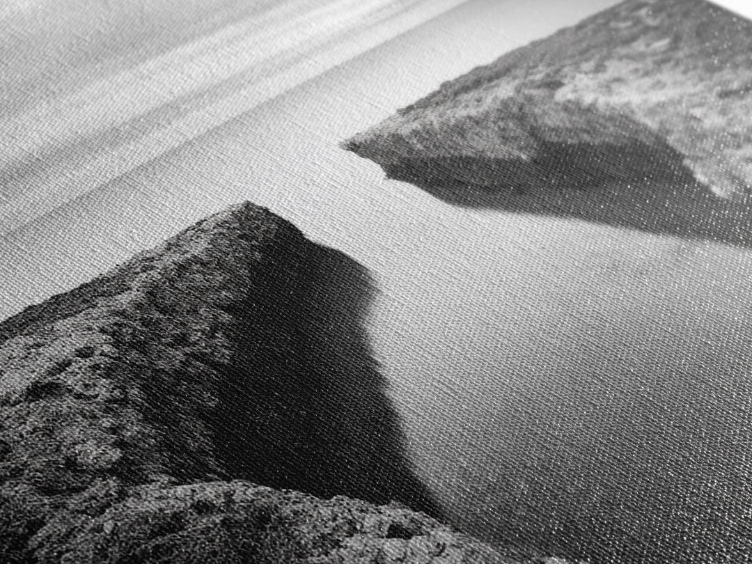 Rocky Inlet, Ocean View, Symmetry Nature, Coastal Zen, Canvas Print, Minimalist Bathroom Art, Tranquil Bedroom Wall Decor, Entryway Accent