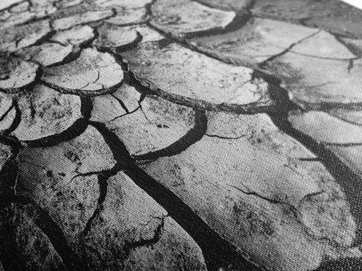 Cracked Earth Texture, Nature Closeup, Desert Minimalism, Earth Tone Art, Canvas Print, Rustic Home Decor, Fall Entryway Wall Art