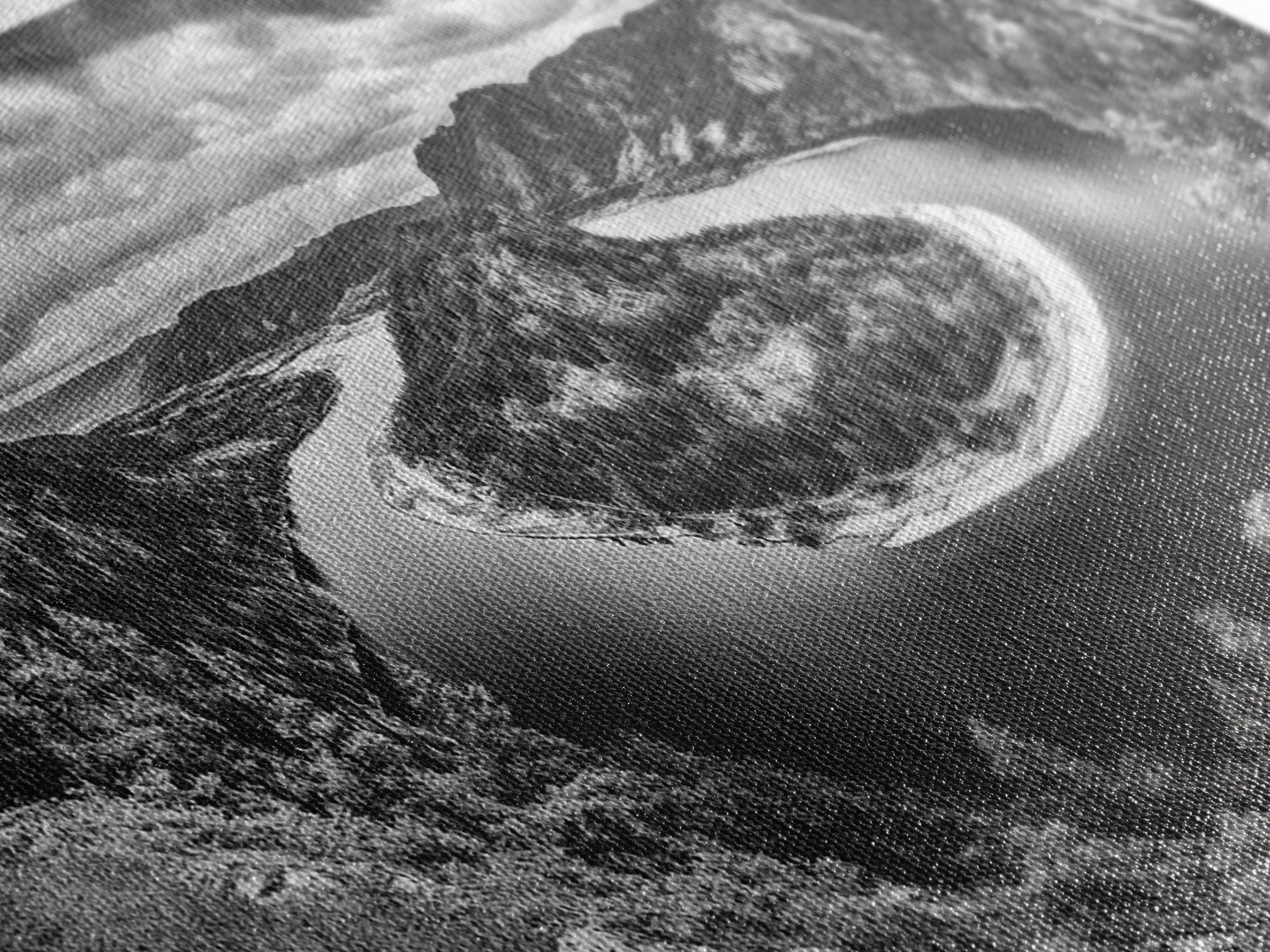 River Bend Landscape, Mountain View Aerial, Nature Panorama Scene, Framed Canvas Print, Cabin Wall Art, Adventure Boho Art, Living Room Wall Art