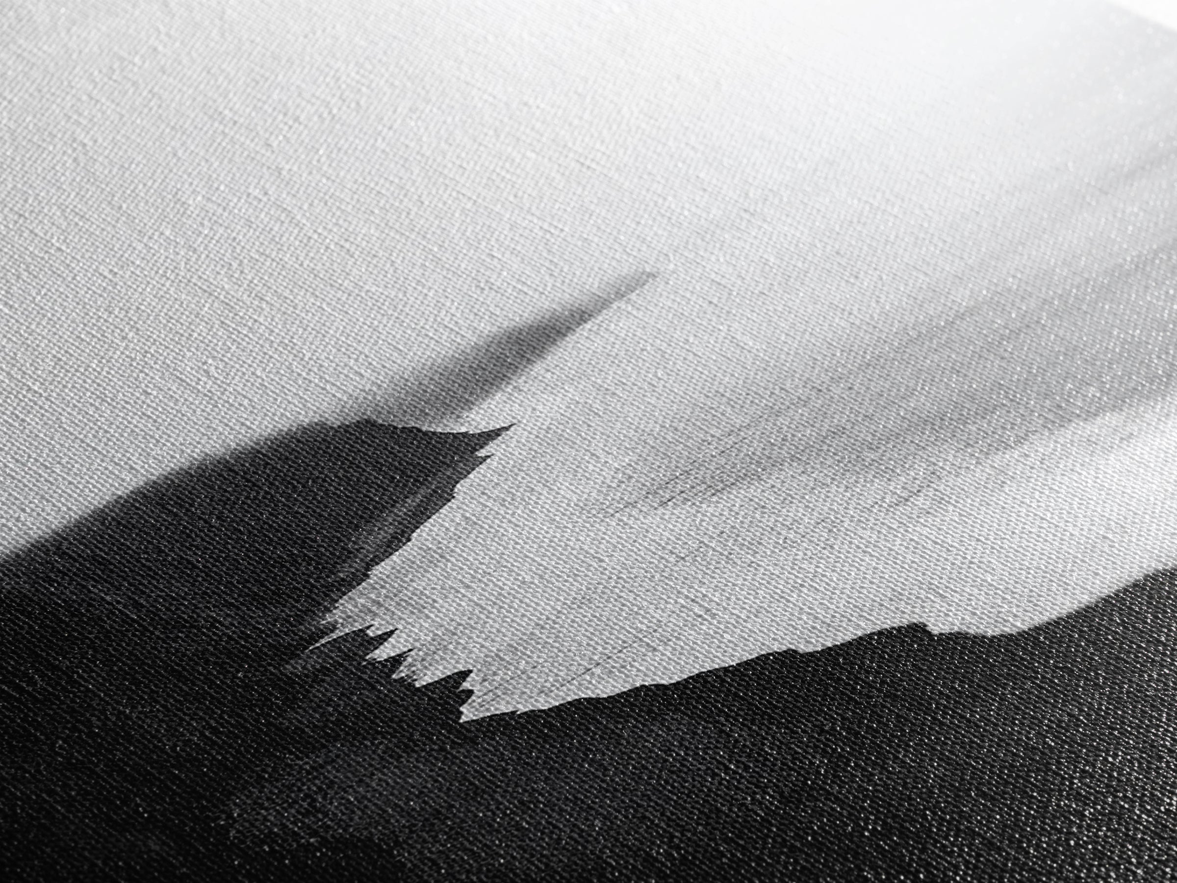 Cliff Coast, Mist Horizon, Monochrome Sea, Rugged Beauty, Canvas Print, Living Room Wall Art, Coastal Modern Style, Minimalist Ocean Scene