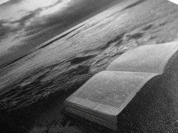 Book Beach Twilight, Reading By Ocean, Literary Seascape, Canvas Print, Study Wall Art, Moody Literary Art, Minimalist Coastal Decor