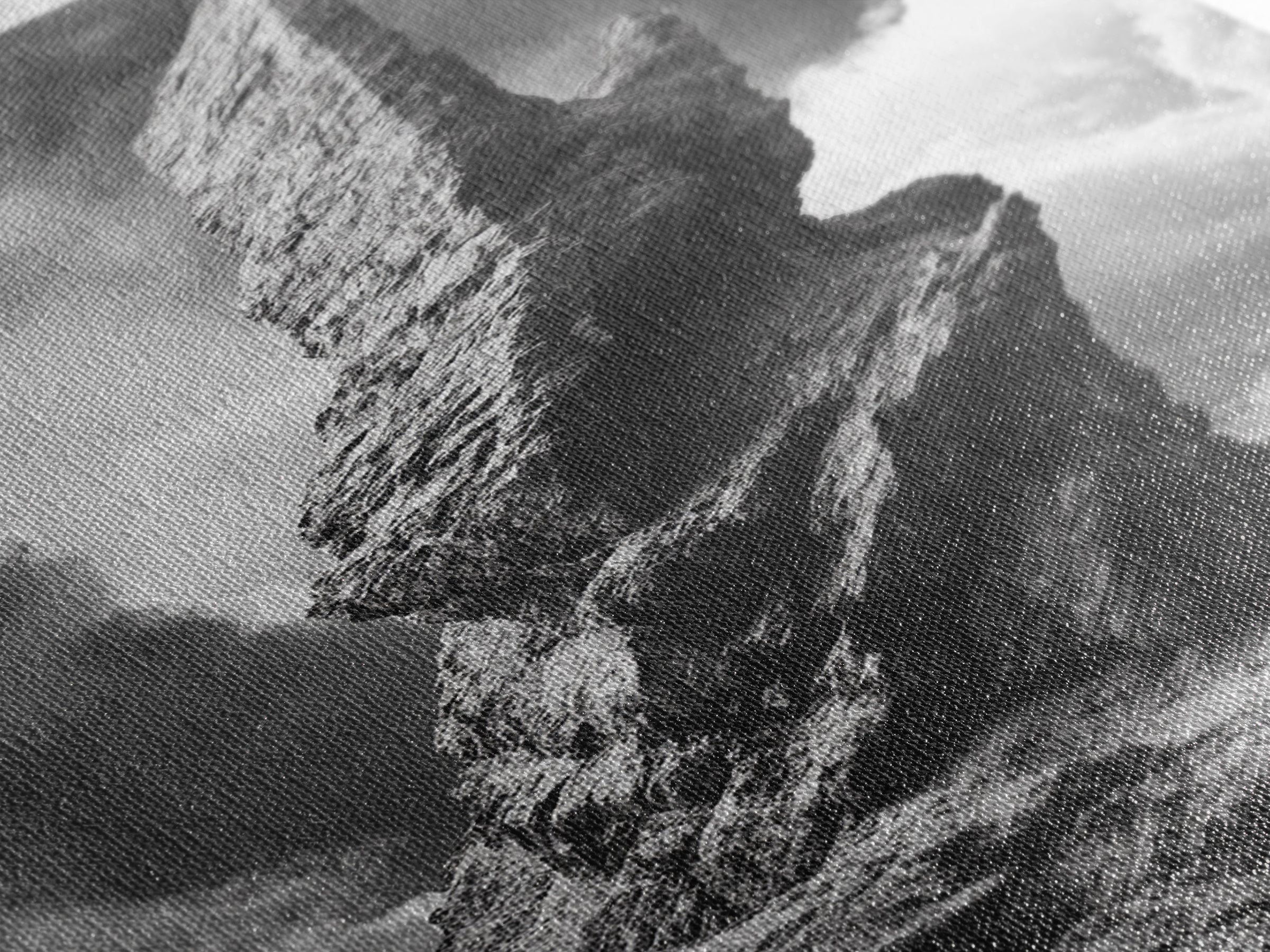 Abstract Rock Tower, Nature Photography, Stormy Sky, Canvas Print, Rustic Decor, Earthy Wall Art, Living Room Art, Moody Landscape Print