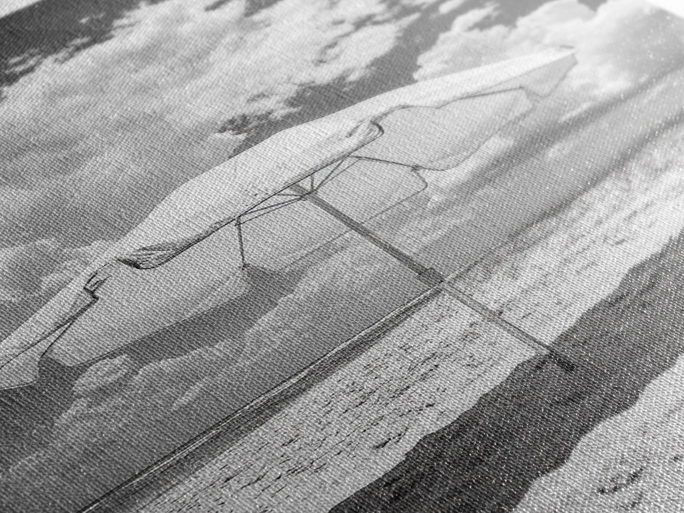 Beach Umbrella, Sunny Escape, Coastal Cloudscape, Framed Canvas Print, Summer Vibe Wall Art, Outdoor Living Decor, Travel Mood