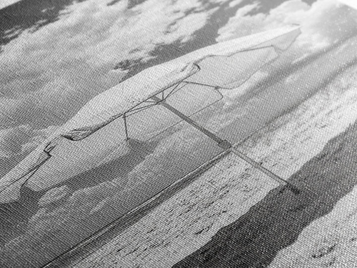 Beach Umbrella, Sunny Escape, Coastal Cloudscape, Framed Canvas Print, Summer Vibe Wall Art, Outdoor Living Decor, Travel Mood