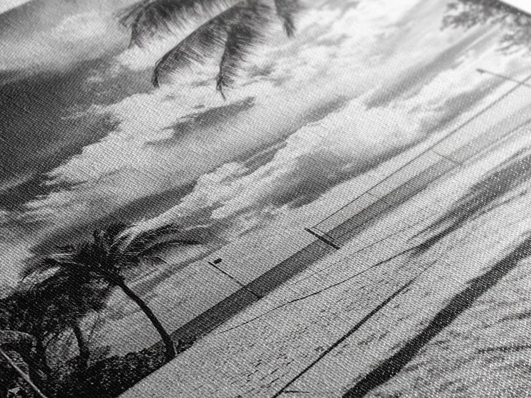 Beach Volleyball, Palm Trees, Island Sport, Canvas Print, Tropical Wall Art, Game Room Decor, Coastal Fitness Photography