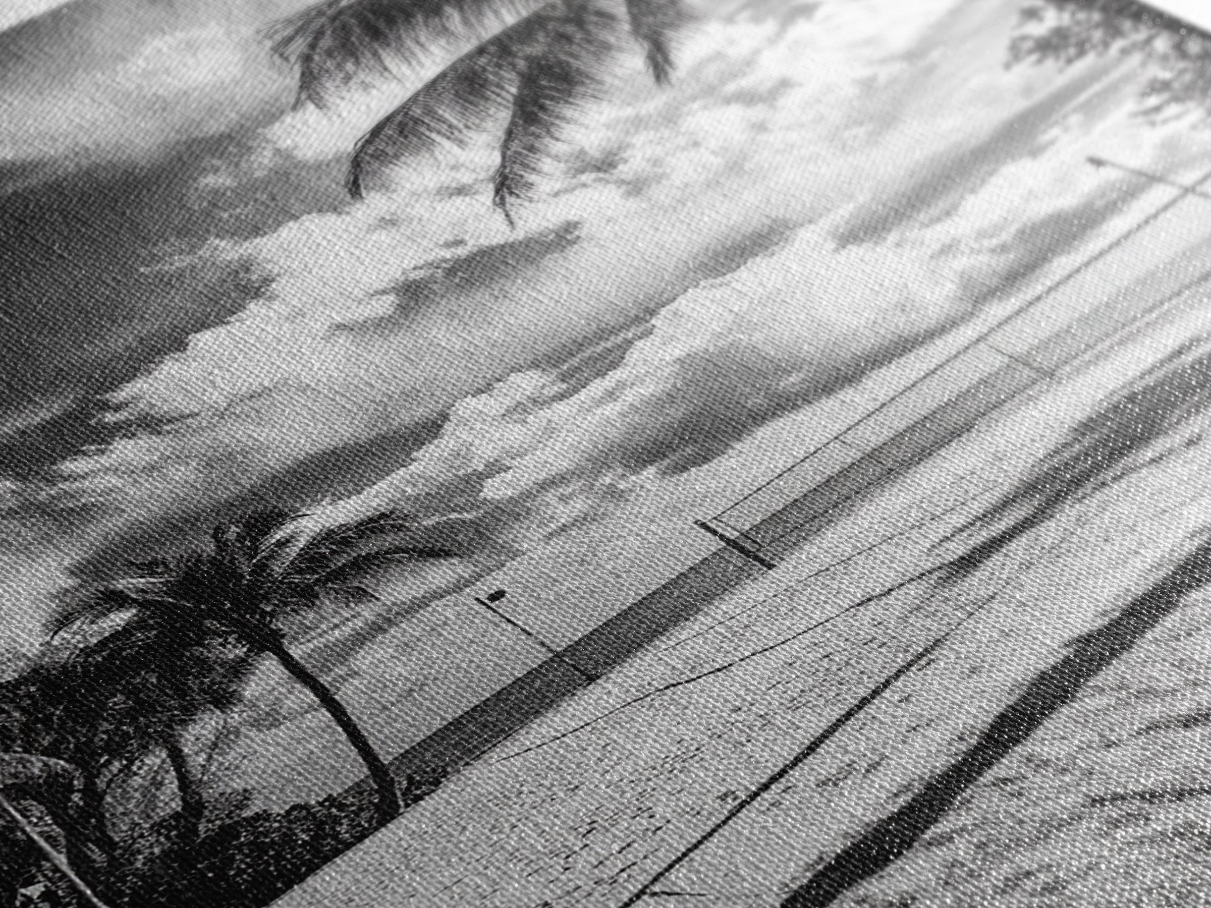 Beach Volleyball, Palm Trees, Island Sport, Canvas Print, Tropical Wall Art, Game Room Decor, Coastal Fitness Photography