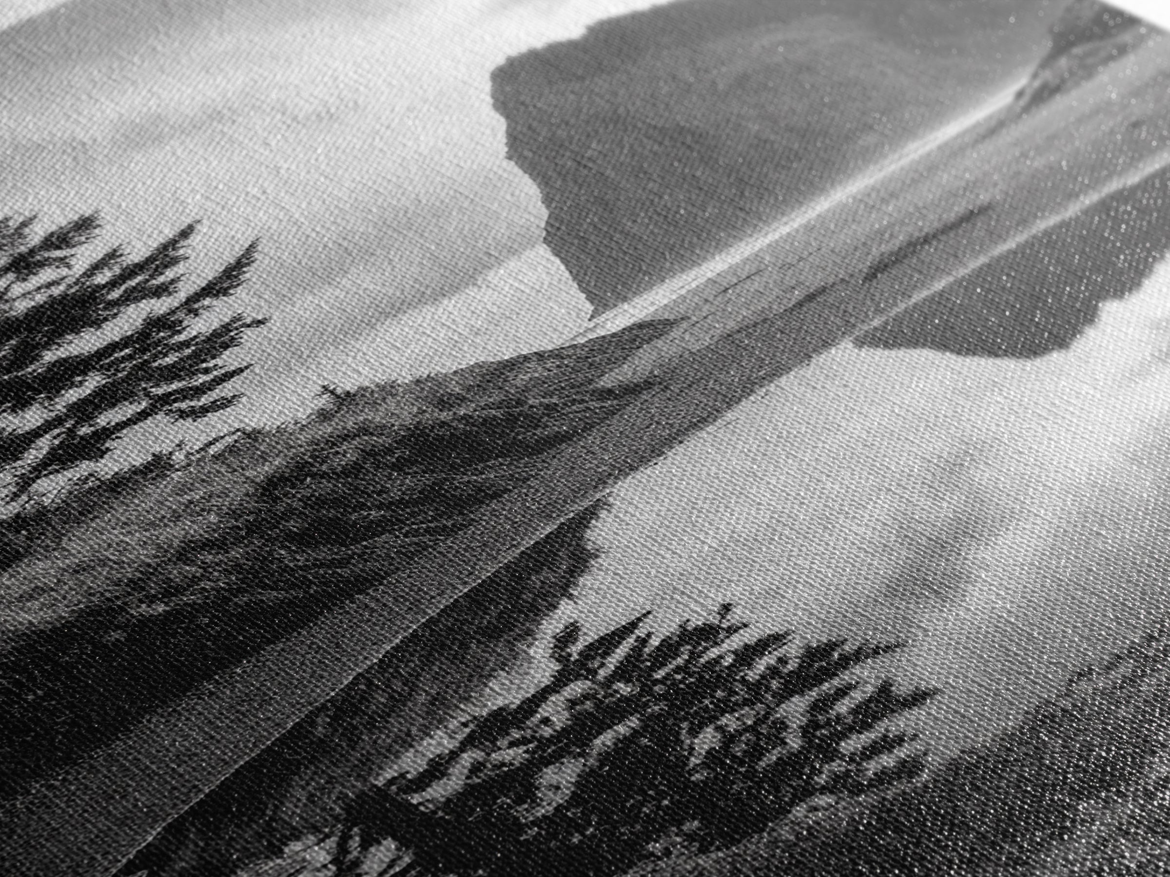 Coastal Rock Reflections, Nature Photography, Ocean Landscape, Framed Canvas Print, Moody Living Room Art, Minimal Decor