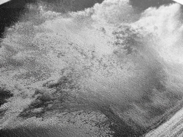 Ocean Splash, Water Explosion, Sea Power, Canvas Print, Bathroom Wall Art, Black and White Abstract Art, Coastal Modern Decor