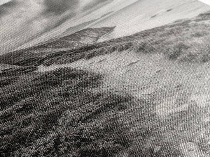 Cliffside Path, Coastal Trail, Ocean Escape, Canvas Print, Moody Landscape Wall Art, Living Room Decor, Adventure Travel Aesthetic