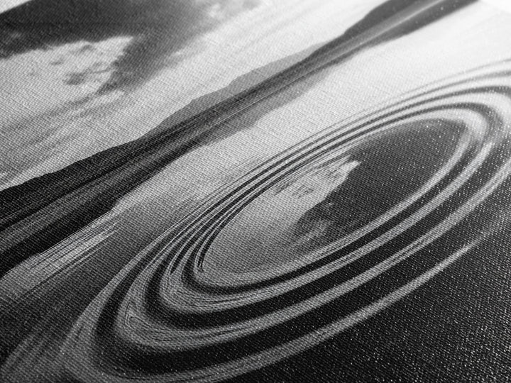 Ripple Effect, Calm Water, Meditative Landscape, Serene Mountains, Framed Canvas Print, Minimalist Wall Art, Bedroom or Spa Vibes