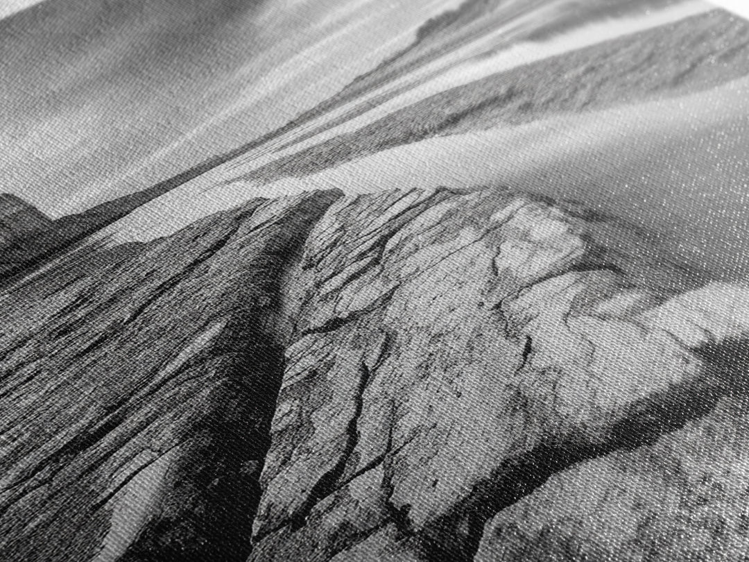Eroded Riverbed, Desert Rock, Serene Canyon, Long Exposure, Framed Canvas Print, Earth Tones, Dining Room Decor, Nature Inspired
