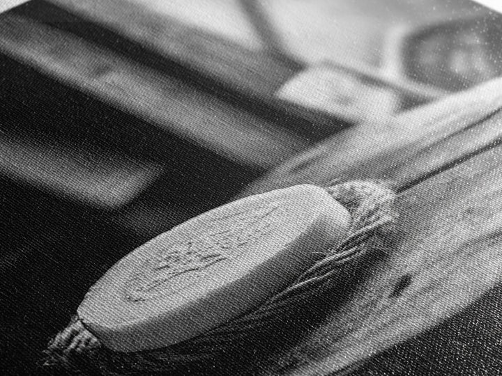 Artisan Soap Still Life, Rustic Wellness Scene, Country Bathroom, Monochrome Framed Canvas Print, Farmhouse Bathroom Wall Art