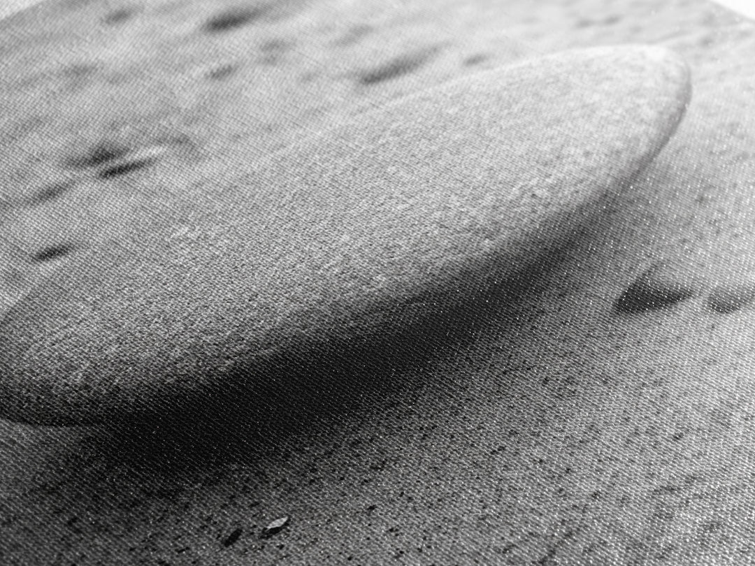 Smooth Beach Stone, Minimalist Sand Texture, Natural Balance, Canvas Print, Spa Room Wall Art, Calm Earthy Interior Style