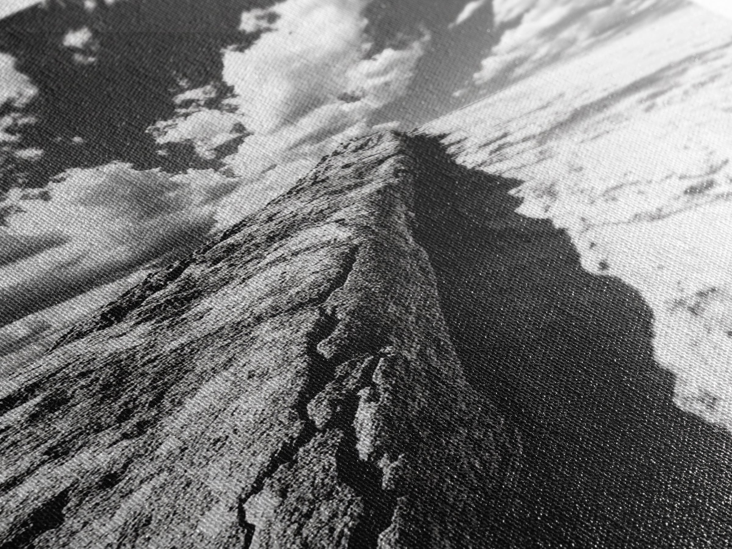 Desert Crack, Dramatic Sky, Harsh Terrain, Framed Canvas Print, Abstract Nature Photography, Rustic Office or Study Wall Art