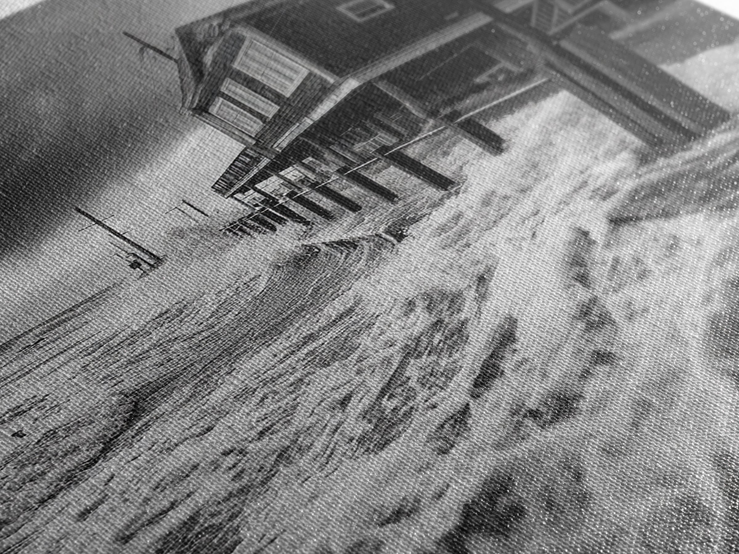 Stormy Coastline, Ocean Waves, Seaside House, Canvas Print, Coastal Wall Art, Beach House Decor, Nautical Photography, Moody Art