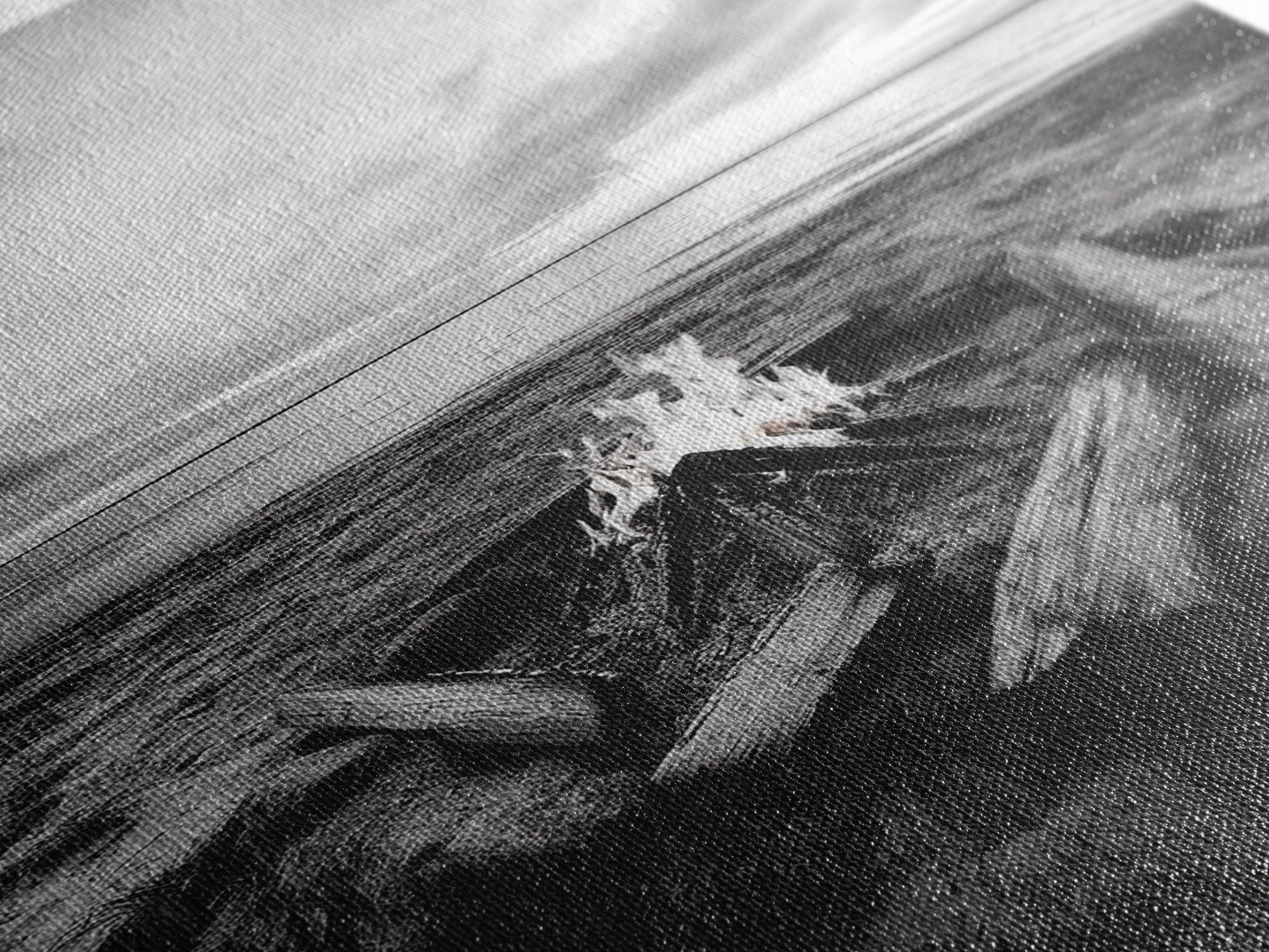 Coastal campfire glow, serene seaside bonfire, sunset flames, sandy warmth, Framed Canvas Print, Fall decor, cozy cabin wall art