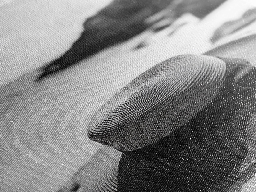 Beach Hat Closeup, Seaside Fashion, Coastal Breeze, Relaxed Mood, Framed Canvas Print, Minimalist Beach Art, Summer Home Decor