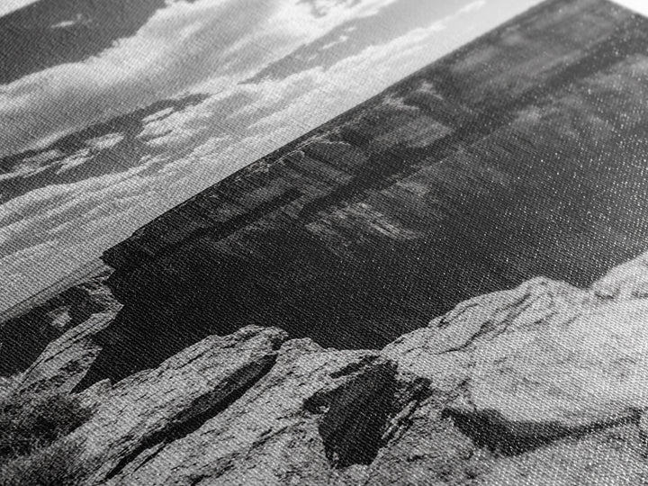 Grand Canyon, Desert, Clouds, Depth - Epic canyon view, Canvas Print, adventurous living room centerpiece, nature-inspired wall art