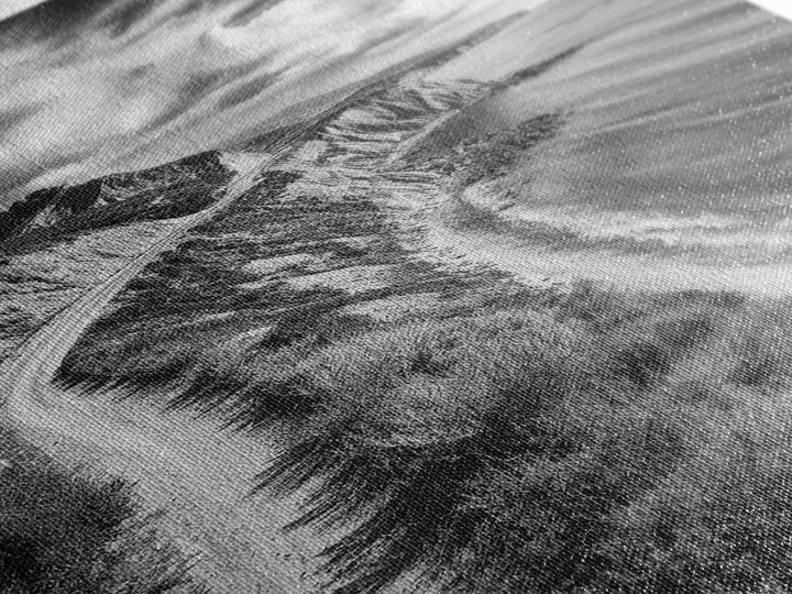 Coastal Mountain Trail, Ocean View, Travel Photography, Framed Canvas Print, Scenic Landscape Art, Office or Hallway Wall Art