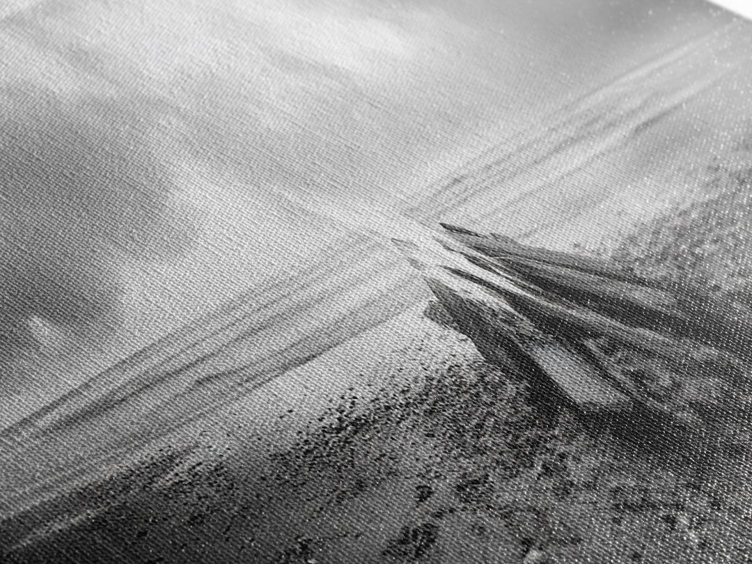 Beach Bonfire, Coastal Glow, Driftwood Fire, Ocean Calm, Framed Canvas Print, Fall Wall Art, Living Room Decor, Nature Photography Style