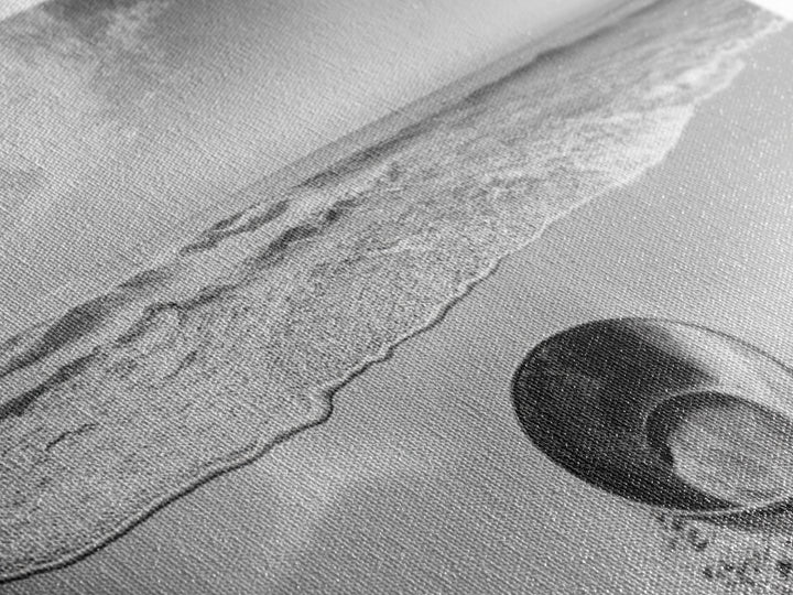 Ocean Bowl, Minimalist Beach, Solitude Shoreline, Canvas Print, Coastal Decor, Neutral Tones, Living Room Art, Bathroom Wall Art