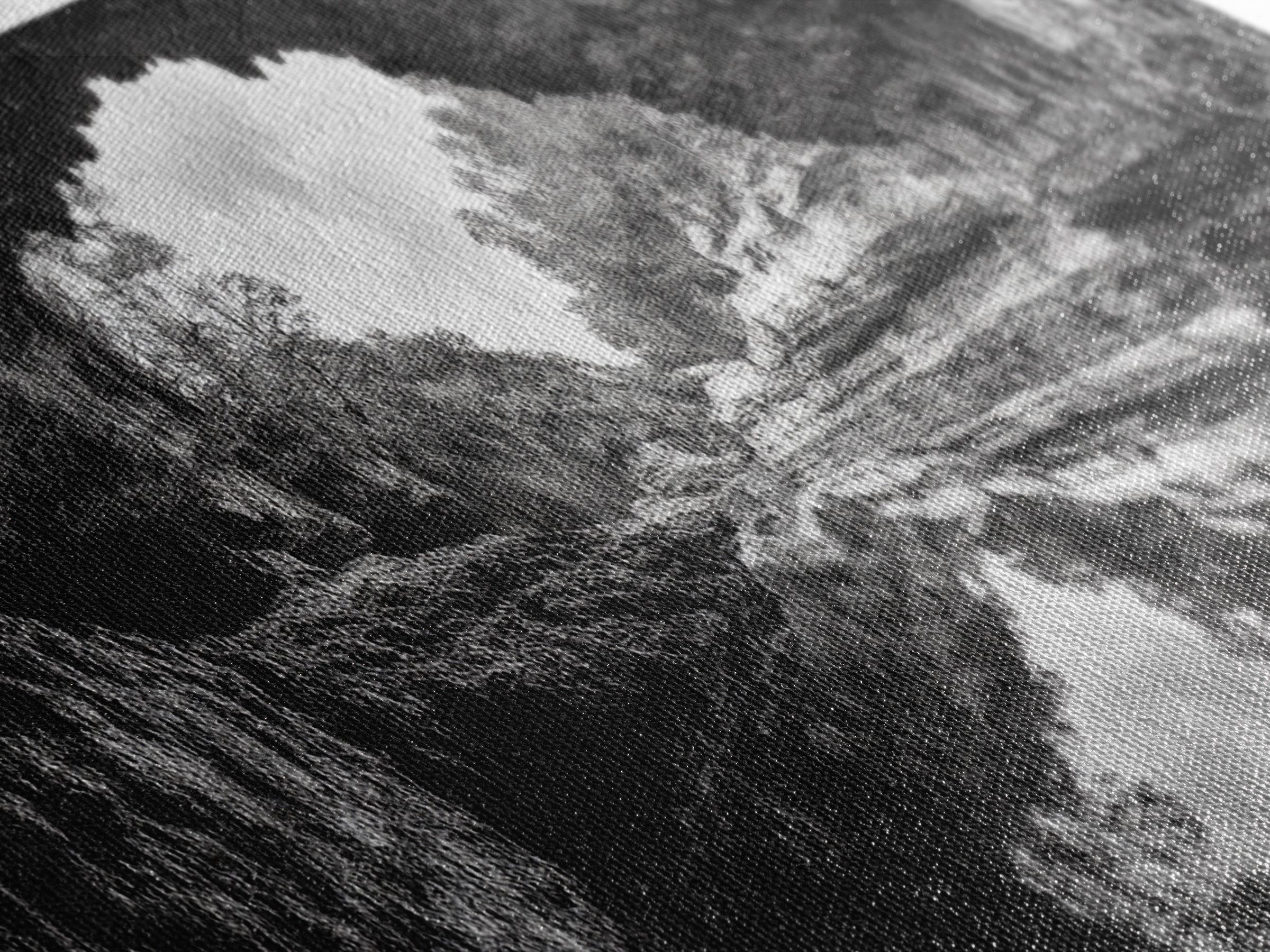 Cave Opening, Reflected Water, Nature Frame, Canvas Print, Monochrome Landscape, Natural Wall Art, Earthy Bathroom Art, Den Decor