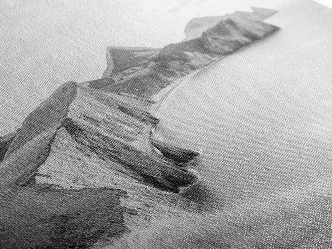 Cliff Coast, Rolling Hills, Seaside Bluffs, Canvas Print, dreamy landscape photography, light neutral living room art, tranquil office decor