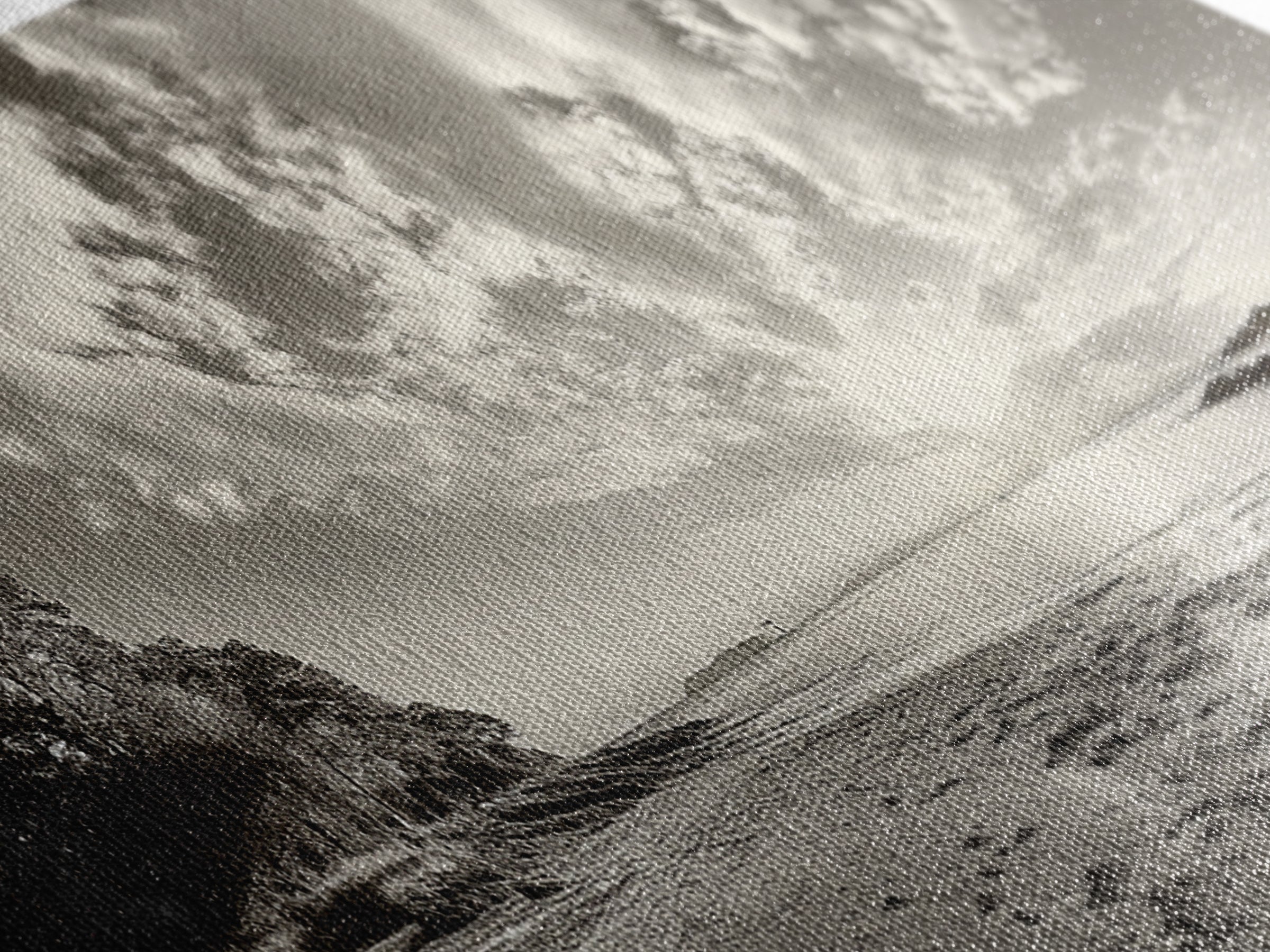 Coastal Sunrise, Expansive Sky, Cloudy Horizon, Framed Canvas Print, Earthy tone art, Beach house decor, Bedroom wall print, Serene landscape