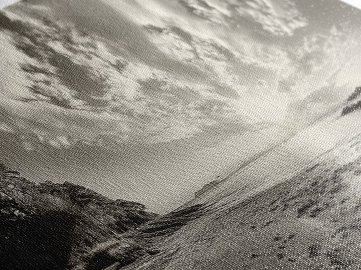 Coastal Sunrise, Expansive Sky, Cloudy Horizon, Framed Canvas Print, Earthy tone art, Beach house decor, Bedroom wall print, Serene landscape