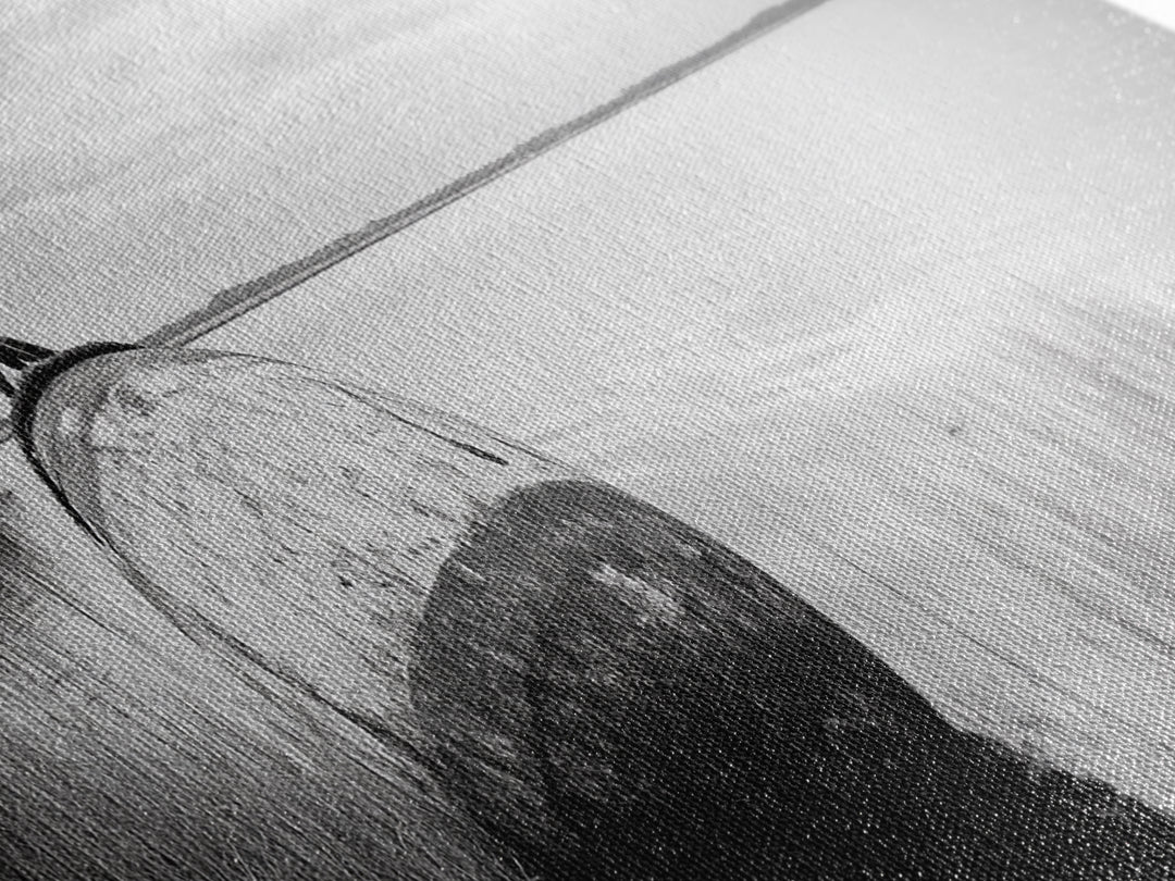 Coastal Buoy, Still Waters, Nautical Calm, Framed Canvas Print, Lakeside Bathroom Art, Maritime Style, Rustic Ocean Decor