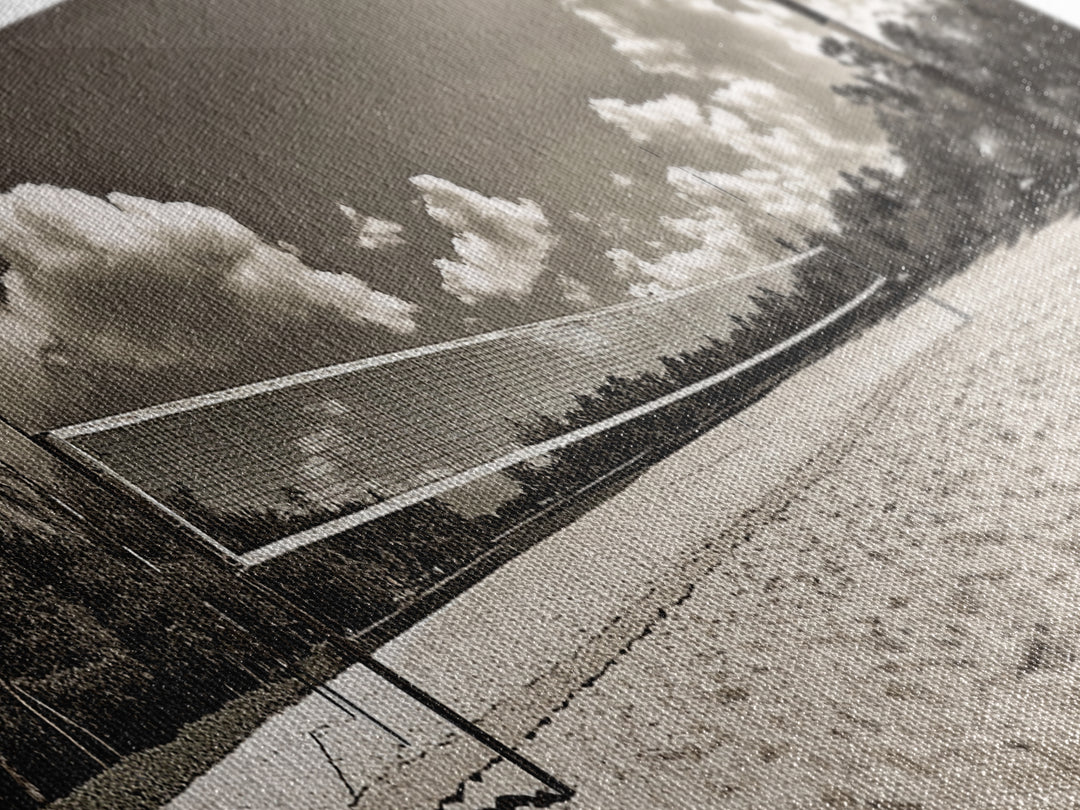 Beach Volleyball, Sand Court, Summer Fun, Tropical Clouds, Framed Canvas Print, Sports Room Wall Art, Coastal Decor, Sepia Beach Art