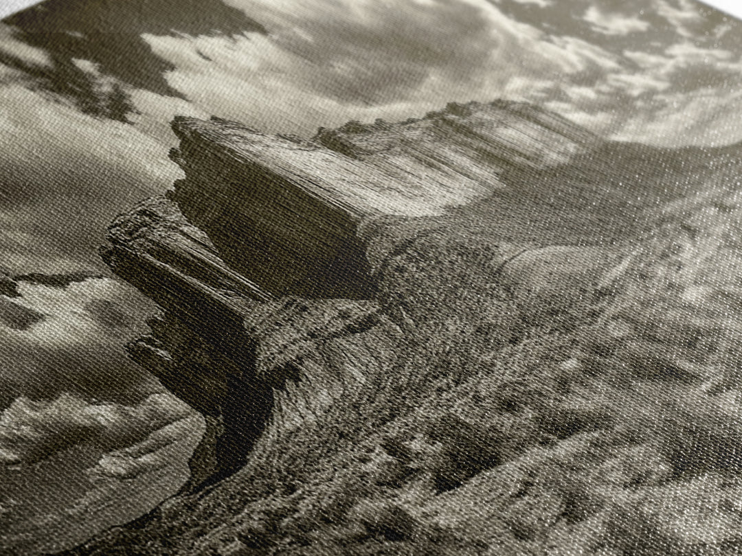 Desert Plateau, Cloudscape Drama, Western Landscape, Large Wall Art, Canvas Print, Rustic Home Decor, Minimalist Nature Art, Office Wall Decor