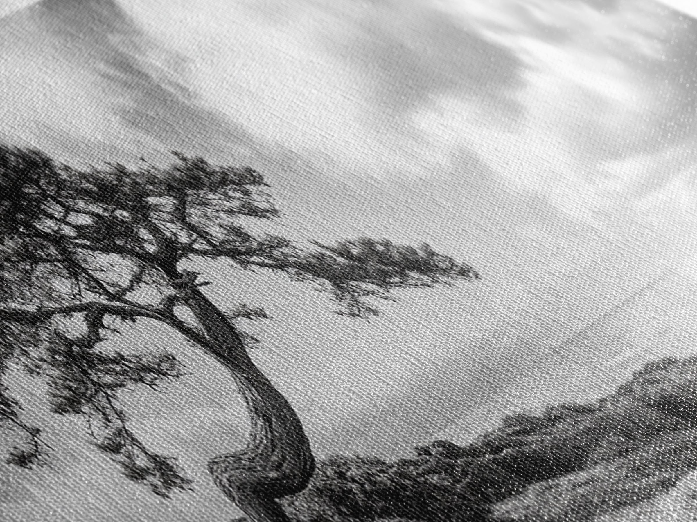 Windswept Tree, Coastal Nature, Ocean Cliff View, Framed Canvas Print, Zen Wall Art, Minimalist Decor, Calm Living Room Accent