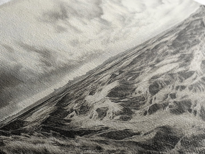 Desert Canyon Scene, Western Landscape, Vast Horizon, Framed Canvas Print, Rustic Wall Art, Neutral Earth Tones, Office Or Living Room