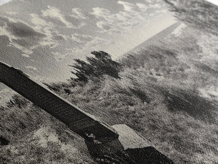 Coastal Tombstone, Sacred Landscape, Ocean Horizon, Graveyard Scene, Framed Canvas Print, Fall Living Room Decor, Moody Historical Art